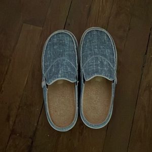 Spence orthotic siesta canvas mules w/ cork insole & arch size 7W